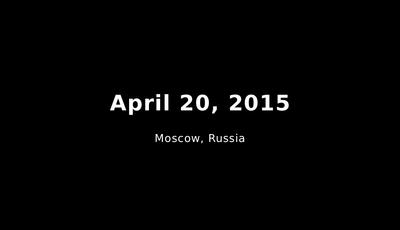April 20, 2015 (Moscow, Russia)