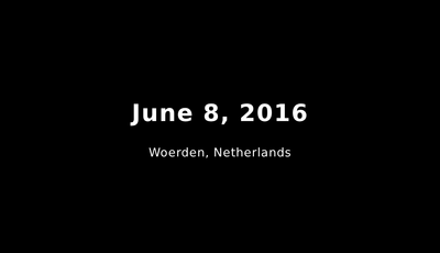 June 8, 2016 (Woerden, Netherlands)