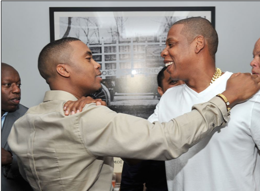 Nas and Jay-Z at The Moêt Rose Lounge