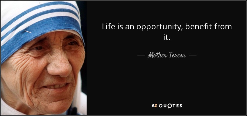 life is an opportunity - sufi mohamed